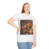 Galactic Smuggler Retro Graphic Unisex Softstyle T-Shirt - Product in Use