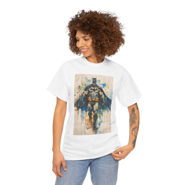 Gotham Dark Knight Vigilante Unisex Heavy Cotton T-Shirt - Product in Use