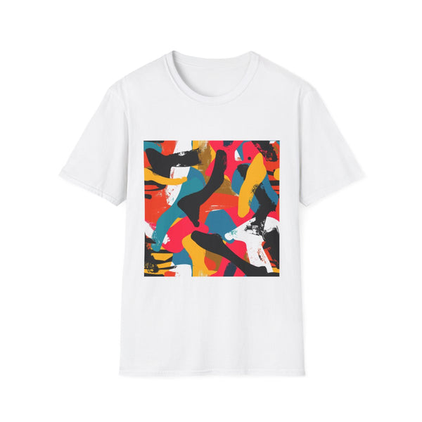 Modern Geometric Abstract Seamless Pattern — Graphic Cotton T-Shirt — Front Graphic Print View