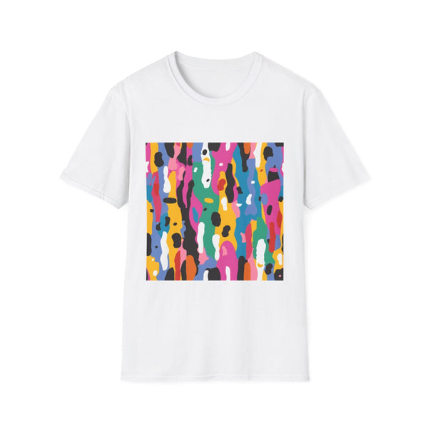 Bold Modern Geometric Seamless Pattern — Graphic Cotton T-Shirt — Front Graphic Print View