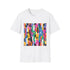 Bold Modern Geometric Seamless Pattern — Graphic Cotton T-Shirt — Front Graphic Print View