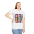 Bold Modern Geometric Seamless Pattern — Graphic Cotton T-Shirt — Model Streetwear Fit View
