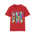 Bold Modern Geometric Seamless Pattern — Graphic Cotton T-Shirt — 100% Ring-Spun Cotton Fabric & Print Detail