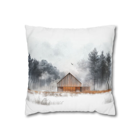 Modern Barn — Faux Suede Cushion Cover — Front 40×40 cm Square Cushion View