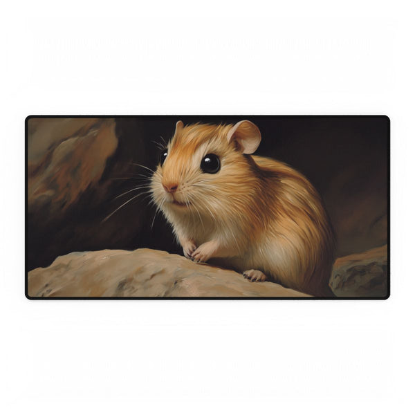 Mongolian Gerbil Gerbil Cute Painting (Edition XIII) — XXL Gaming Desk Mat — Full Top-Down Artwork View