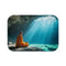 Monk Meditating in Underwater Cave (Edition III) — 61×43 Memory Foam Bath Mat — Top-Down Velvet Microfibre Artwork View