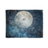 Moon Spider Weaving Web of Silver Light — 50×60 Plush Throw Blanket — Full Flat Artwork View