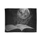 Moonlight Spilling from Open Book — 50×60 Plush Throw Blanket — Full Spread Plush Fleece Artwork View