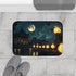 Moonlight Temple with Levitating Torches — Memory Foam Bath Mat — Modern Bathroom Floor Lifestyle View