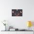 Moonlight Temple with Levitating Torches — 24×16 Canvas Wall Art — Living Room Wall Lifestyle View