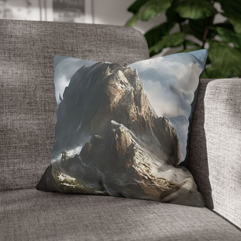 Mount Olympus — 40×40 Cushion Cover — Sofa & Living Room Lifestyle View