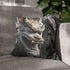 Mountain Carved with Dragon Faces — 40×40 Cushion Cover — Sofa & Living Room Lifestyle View