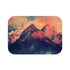 Mountain Grunge Abstract Artsy Geometric Luxury Memory Foam Bath Mat - Top View