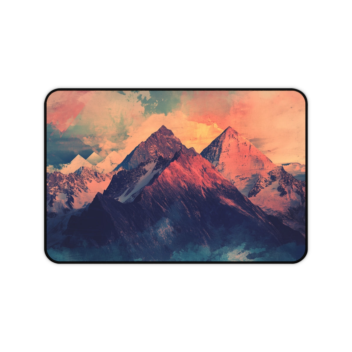 "Mountain Grunge Abstract Desk Mat"