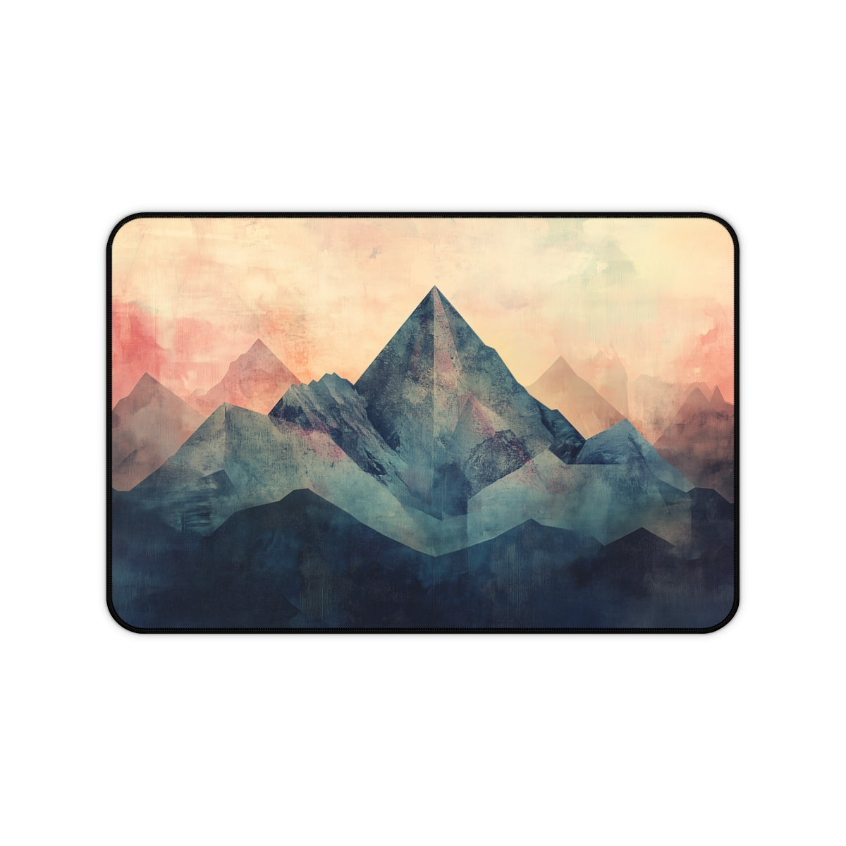 "Mountain Grunge Geometric Desk Mat: Unique"