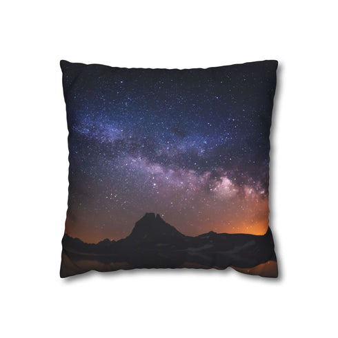 Mountain Nightscape — 40×40 Cushion Cover — Front 40×40 cm Square Cushion View