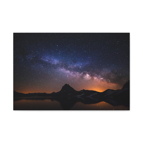 Mountain Nightscape — 24×16 Canvas Wall Art — Front Gallery-Wrapped Canvas View