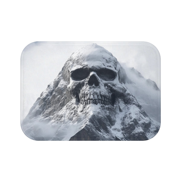 Mountain Peak Shaped Like a Skull (Edition II) — Memory Foam Bath Mat — Top-Down Memory Foam Bath Mat View
