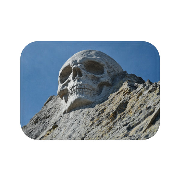 Mountain Peak Shaped Like a Skull (Edition III) — Memory Foam Bath Mat — Top-Down Memory Foam Bath Mat View