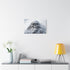 Mountain Peak Shaped Like a Skull — 24×16 Canvas Wall Art — Living Room Wall Lifestyle View