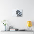 Mountain Peak Shaped Like Skull — Stretched Canvas Wall Art — Living Room Wall Lifestyle View