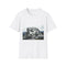 Mountains Shaped Like Sleeping Titans — Graphic Cotton T-Shirt — Front Graphic Print View