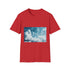 Music Notes Floating Through Clouds — Graphic Cotton T-Shirt — 100% Ring-Spun Cotton Fabric & Print Detail