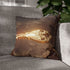 Mystic Key Floating over Canyon Altar — 40×40 Cushion Cover — Double-Sided Back & Concealed Zip Detail