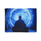 Mystic Monk Opening Cosmic Gate — 50×60 Plush Throw Blanket — Full Spread Plush Fleece Artwork View