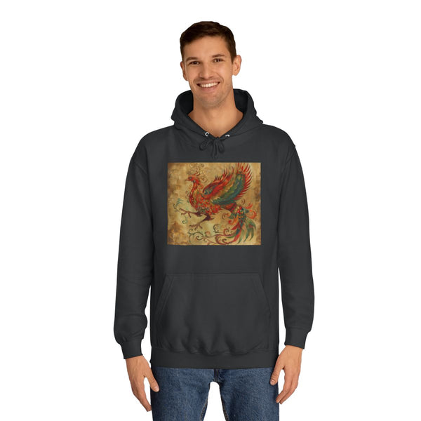Mythical Phoenix — Heavyweight Graphic Hoodie — Model Streetwear Fit View