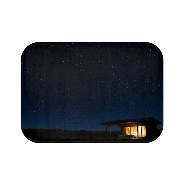 Namibrand Nature Reserve Namibia Starry Night Sky — 61×43 Memory Foam Bath Mat — Top-Down Velvet Microfibre Artwork View