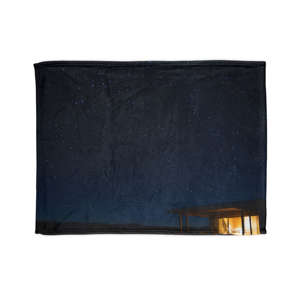 Namibrand Nature Reserve Namibia Starry Night Sky — 50×60 Plush Throw Blanket — Full Spread Plush Fleece Artwork View