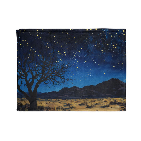 Namibrand Nature Reserve Namibia Starry Night Sky P (Edition IV) — Plush Fleece Throw Blanket — Full Spread Plush Fleece Artwork View