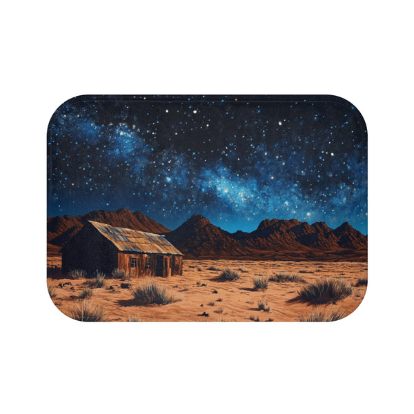 Namibrand Nature Reserve Namibia Starry Night Sky P — 61×43 Memory Foam Bath Mat — Top-Down Velvet Microfibre Artwork View