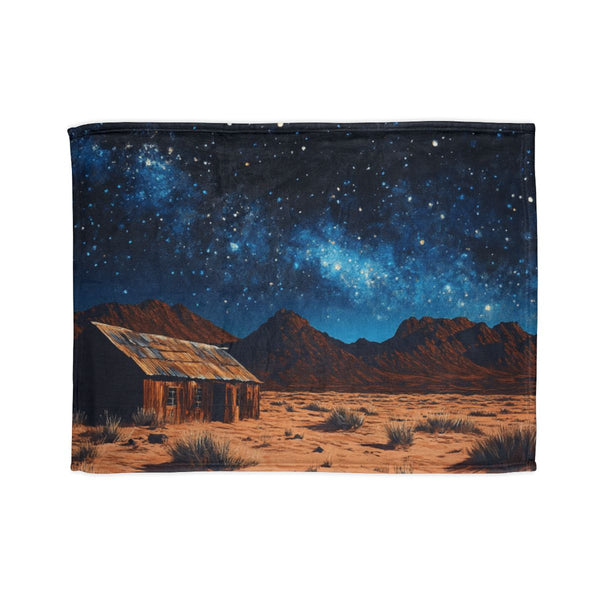 Namibrand Nature Reserve Namibia Starry Night Sky P — 50×60 Plush Throw Blanket — Full Spread Plush Fleece Artwork View