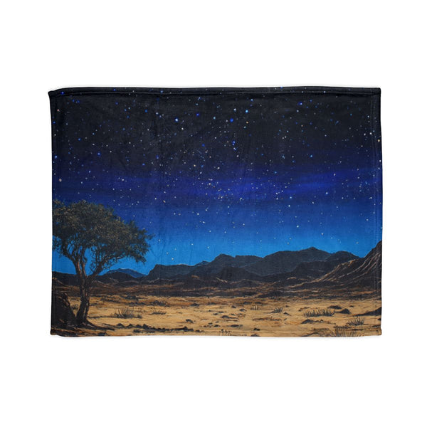 Namibrand Nature Reserve Namibia Starry Night Sky P (Edition VII) — Plush Fleece Throw Blanket — Full Spread Plush Fleece Artwork View