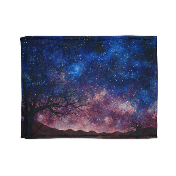 Namibrand Nature Reserve Namibia Starry Night Sky P — 50×60 Plush Throw Blanket — Full Spread Plush Fleece Artwork View