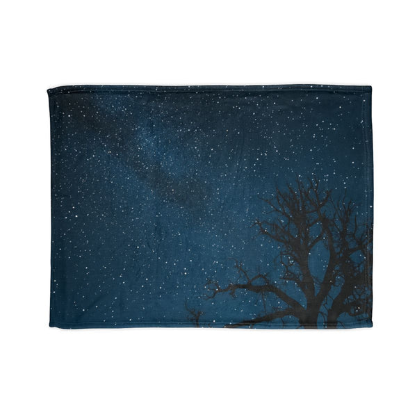 Namibrand Nature Reserve Namibia Starry Night Sky — 50×60 Plush Throw Blanket — Full Spread Plush Fleece Artwork View