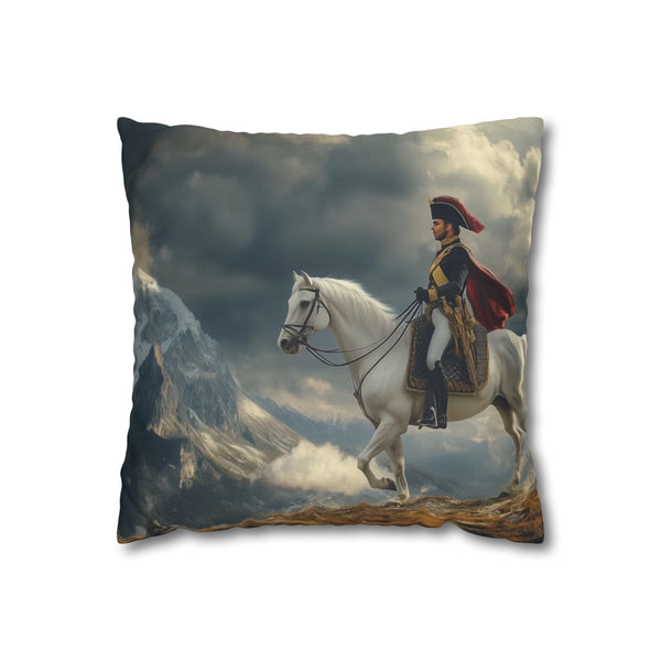 Napoleon Bonaparte Crossing the Alps — Double-Sided Cushion Cover — Front Double-Sided Cushion View