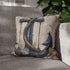 Nautical Anchor and Rope — Faux Suede Cushion Cover — Sofa & Living Room Lifestyle View