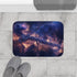 Nebula Forming Dragon Skeleton — Memory Foam Bath Mat — Modern Bathroom Floor Lifestyle View