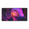 Neon Cave Opening into Timeless Void — XL & XXL Desk Mat — Full Top-Down Artwork View