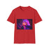 Neon Cave Opening Into Timeless Void Graphic Unisex Softstyle T-Shirt - Red Variant
