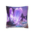 Neon Crystals Blooming in Wasteland — 40×40 Cushion Cover — Front 40×40 cm Square Cushion View