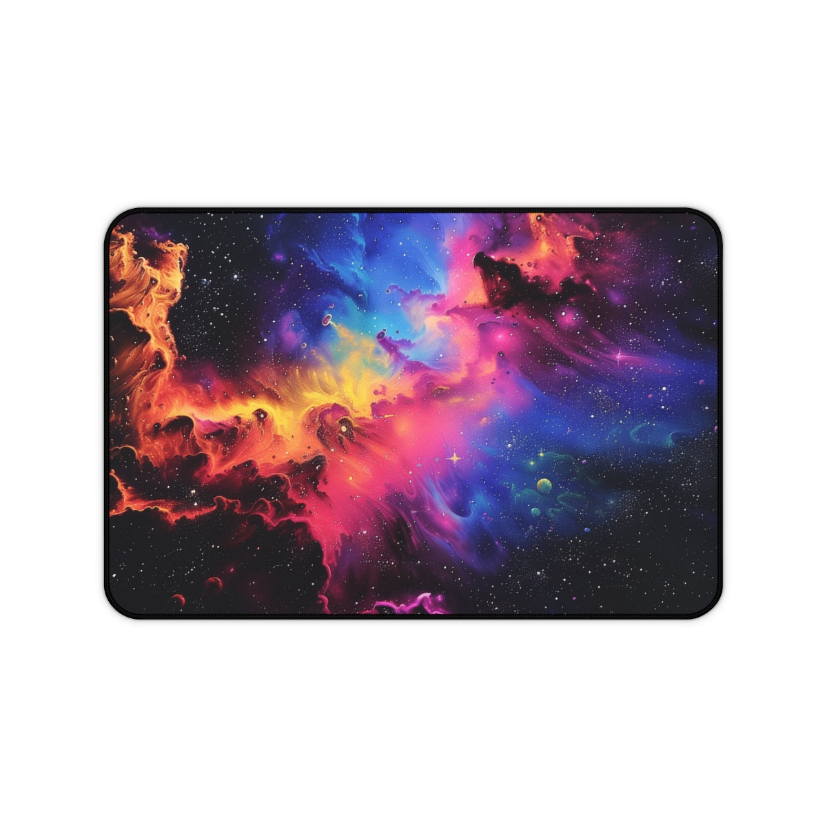 Neon Galaxy Desk Mat: Explore the Infinite Beauty