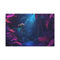 Neon Lit Jungle with Glowing Fauna — 24×16 Canvas Wall Art — Front Gallery-Wrapped Canvas View