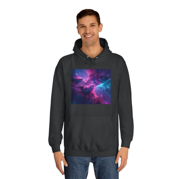 Neon Space — Heavyweight Graphic Hoodie — Model Streetwear Fit View