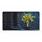 Neon Tree Sprouting from Stone Temple — XL & XXL Desk Mat — Full Top-Down Artwork View