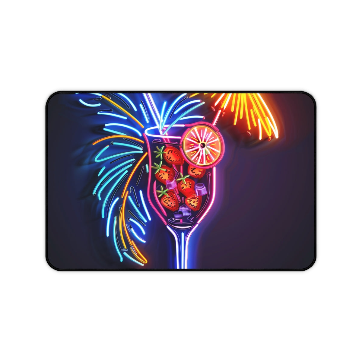 Neon Tropic Cocktail Desk Mat