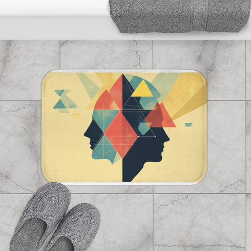 Synaptic Neural Network Cosmic Mind — Non-Slip Bath Mat — Bathroom Floor Lifestyle View